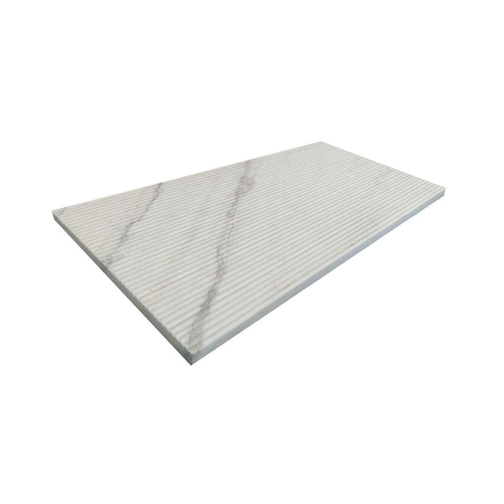 Snow Mountain Ol Textured Marble Tiles For Wall Decoration - White / Natural