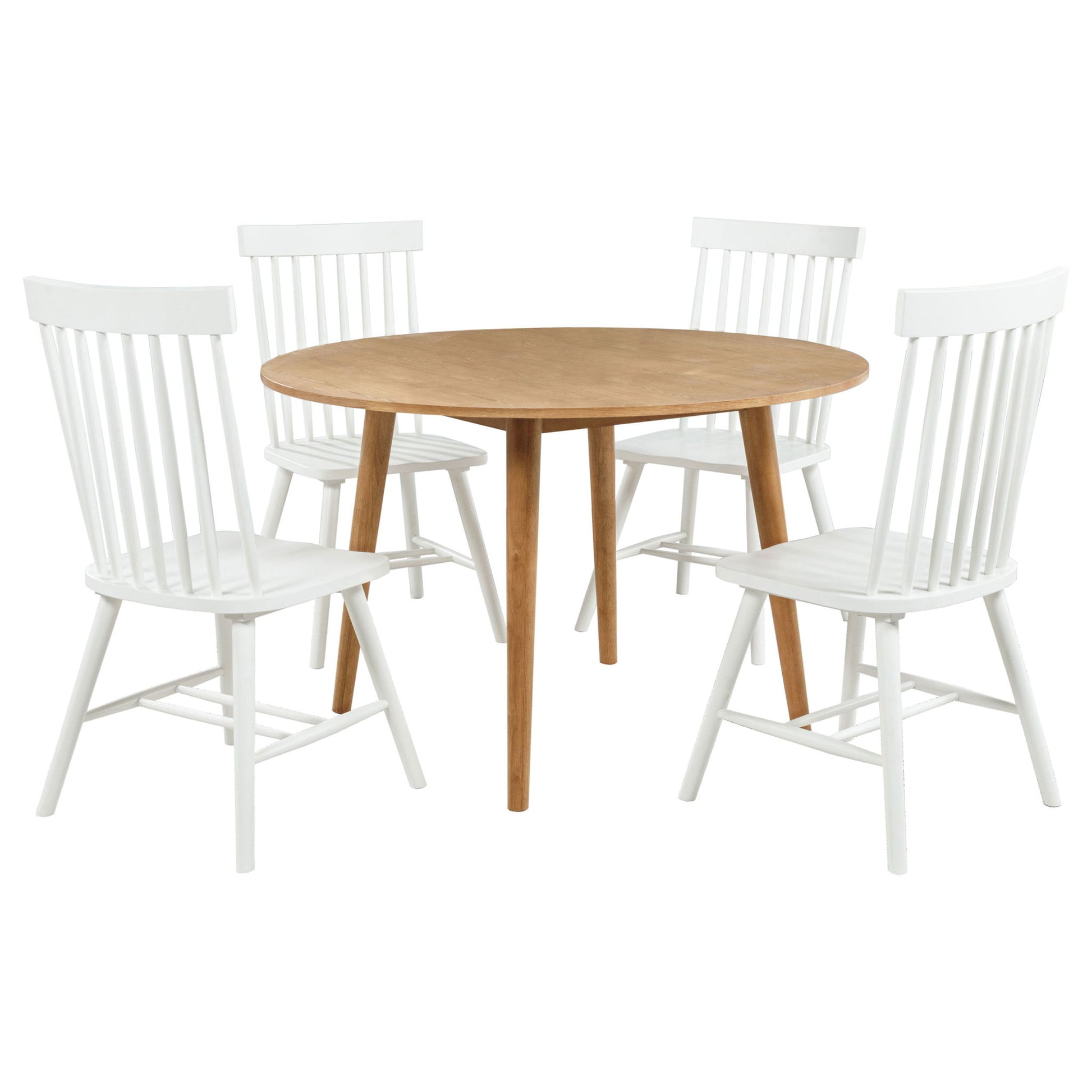 Finley - 5 Piece Dining Set With Round Table And Spindle Back Chairs