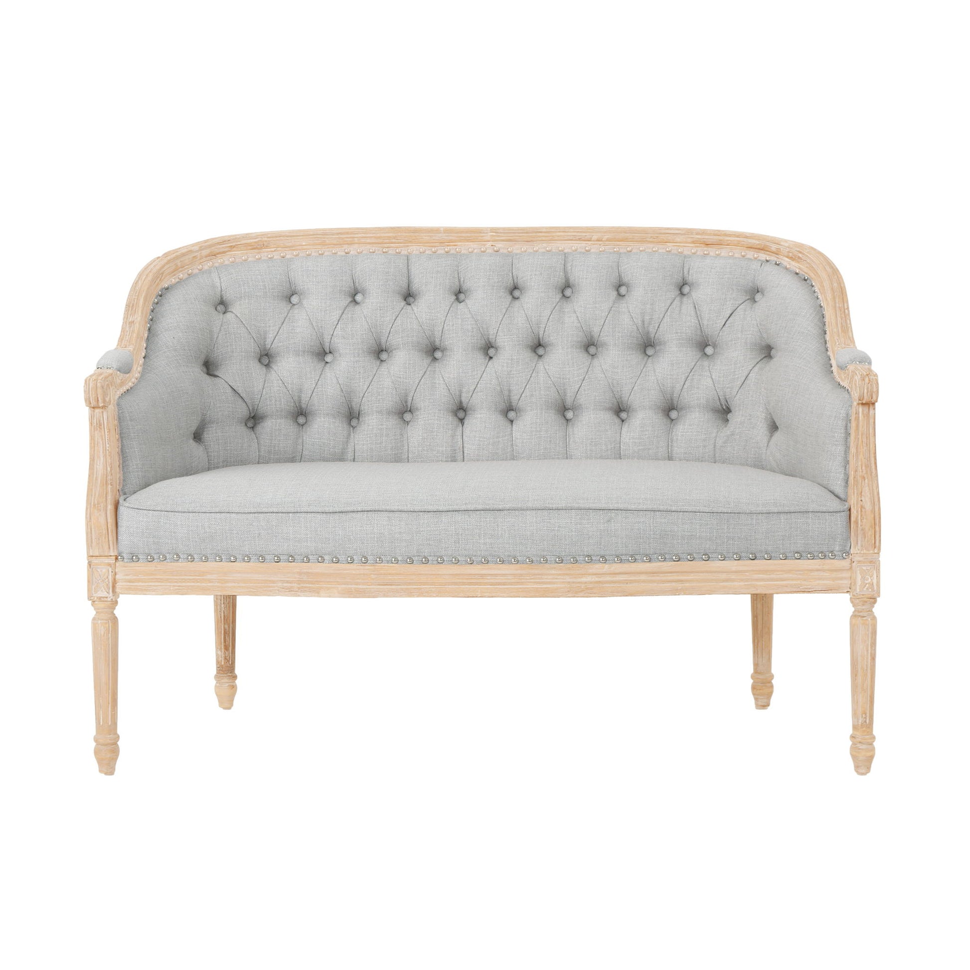French Country Chesterfield Style Tufted Loveseat