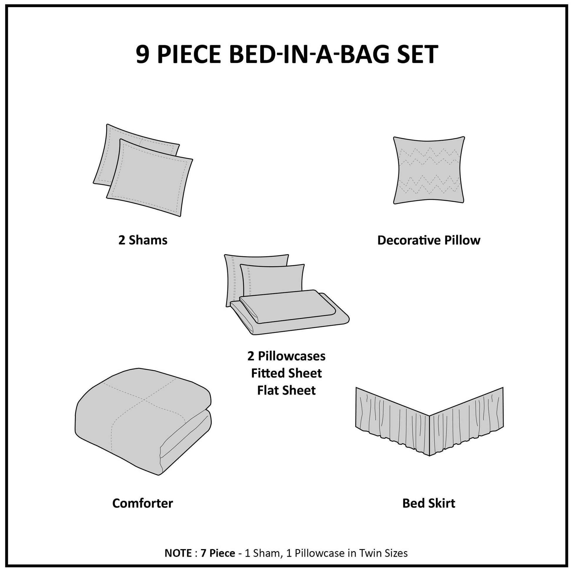 Maible - Queen Complete Comforter And Sheet Set - Purple