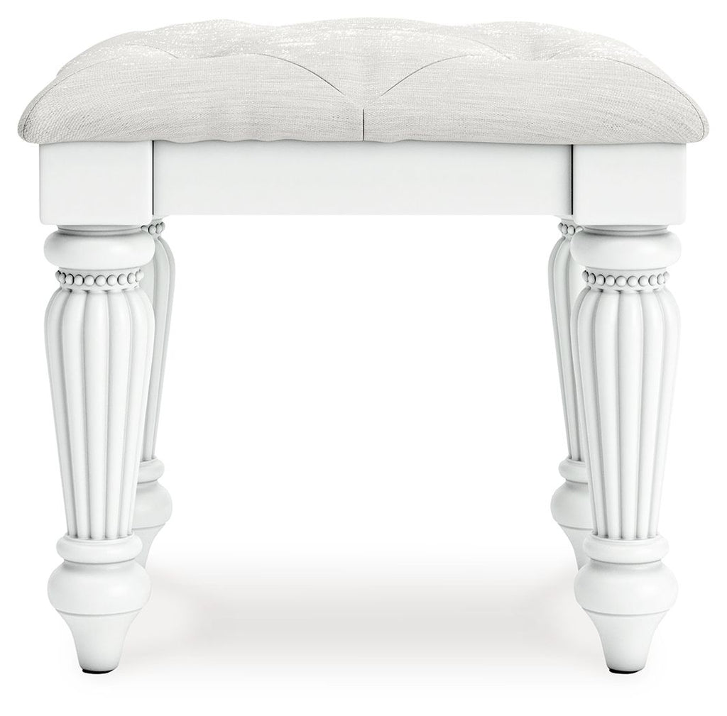 Kozlani - 3 Pc. - Vanity, Mirror And Stool - White