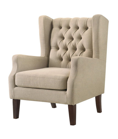 Irwin - Linen Button Tufted Wingback Chair