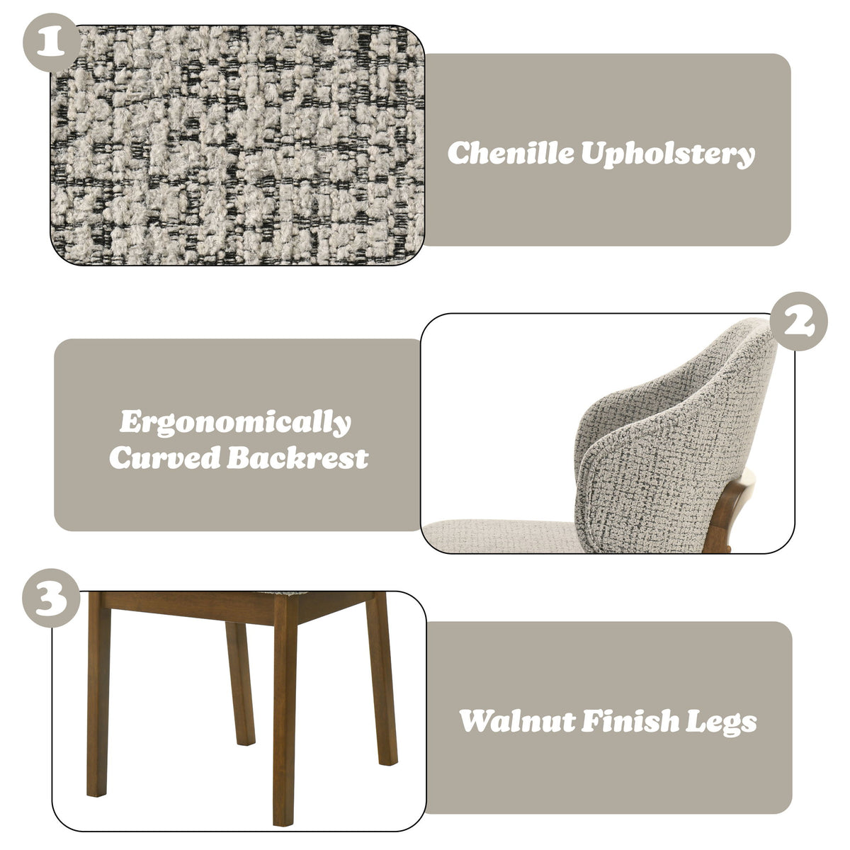 Oleia - Side Chair (Set of 2) - Multi / Walnut