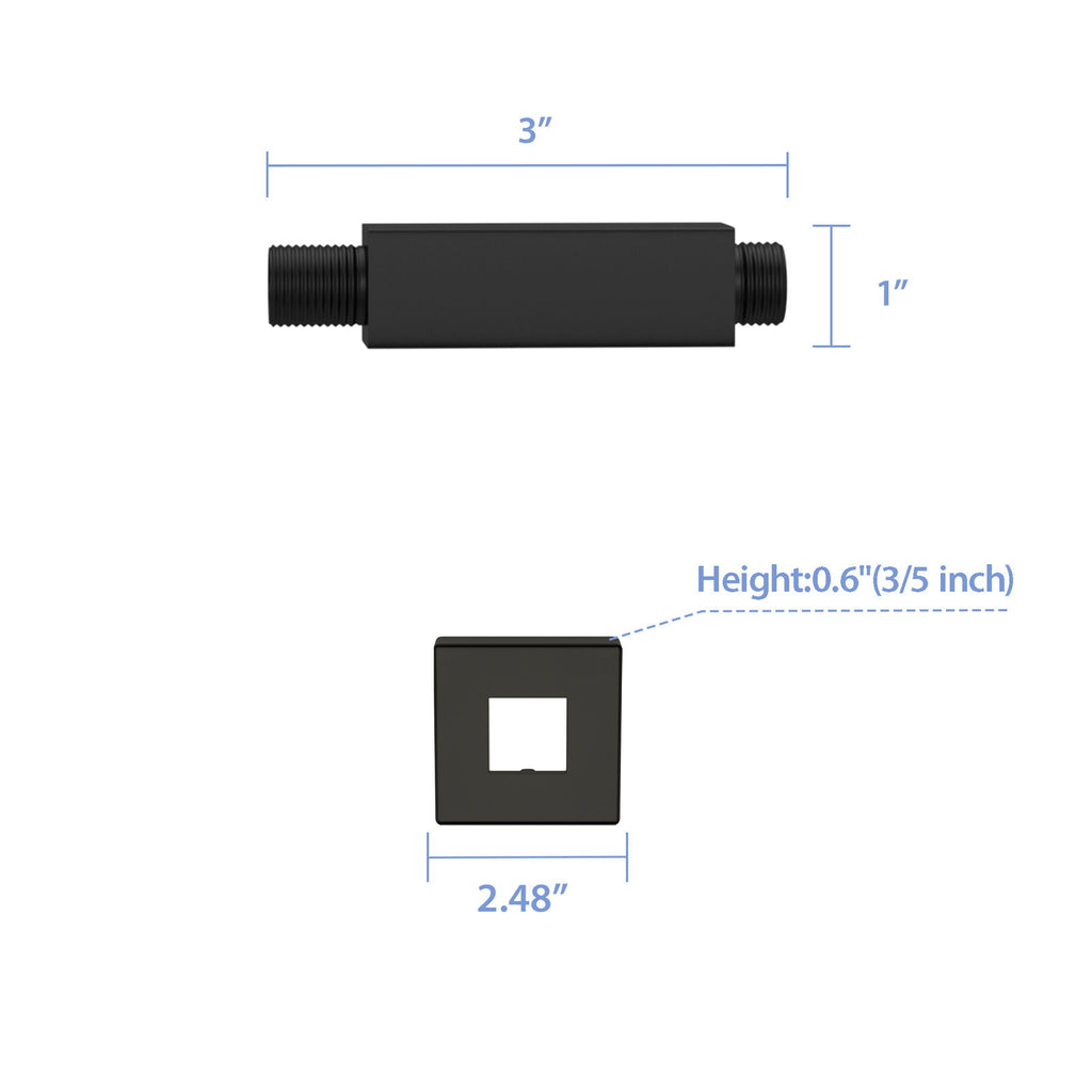 Ceiling Mounted Shower Arm With Flange Stainless Steel