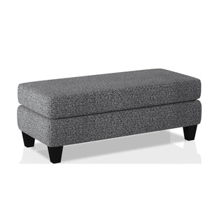 Ottoman With Plush Seat Living Room Furniture - Gray