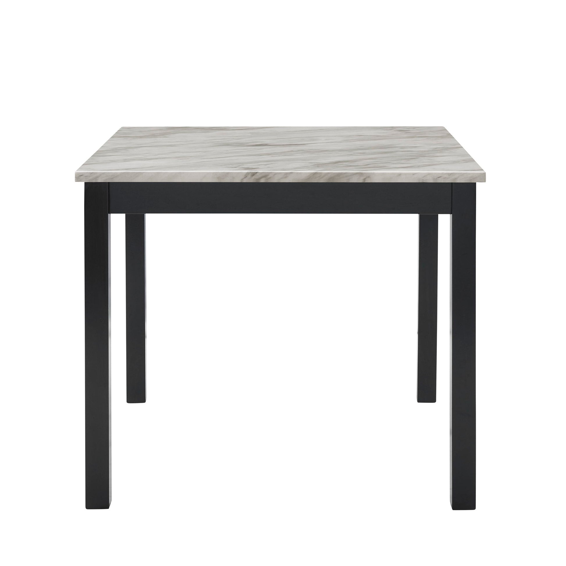 Modern 5 Piece Counter Height Dining Set With Tufted Nail Head Chairs