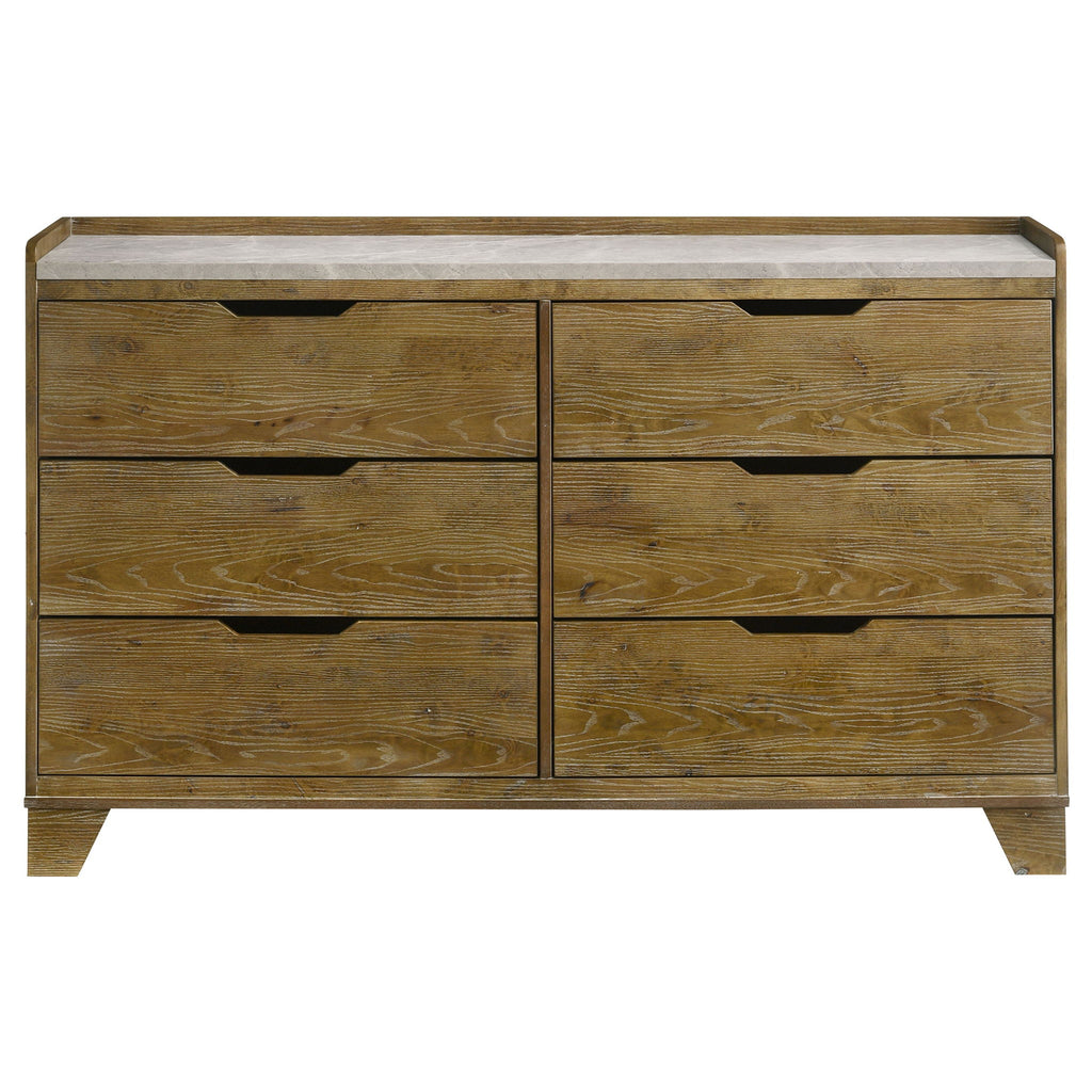 Packard - 6 Drawer Dresser - Oak