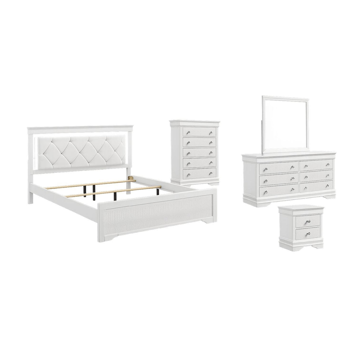 Blaze - Bedroom Set With LED Headboard