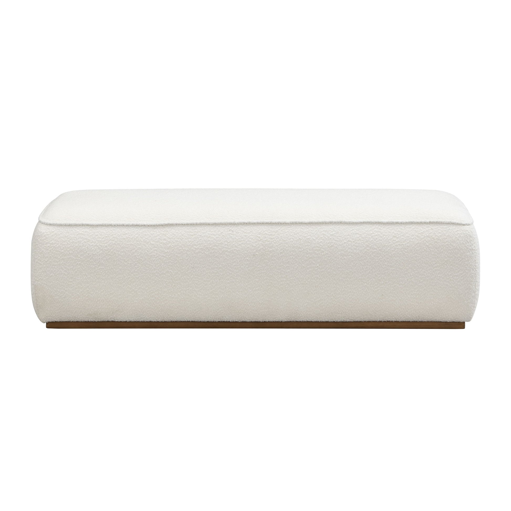 Grainy Footstool For Home - Beige