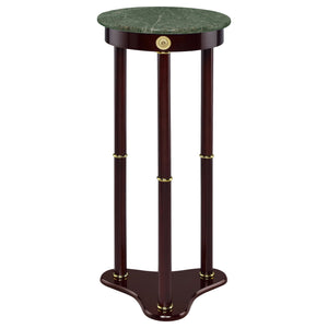 Elna - Accent Side Table With Round Top Plant Stand - Brown