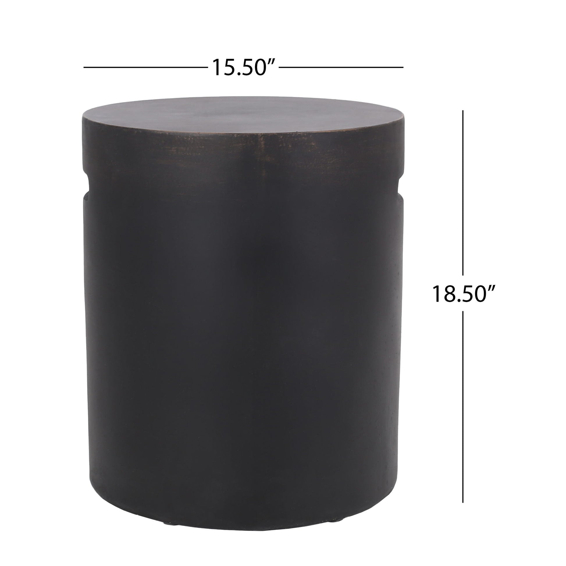 Outdoor End Table With Cutout Handle - Copper