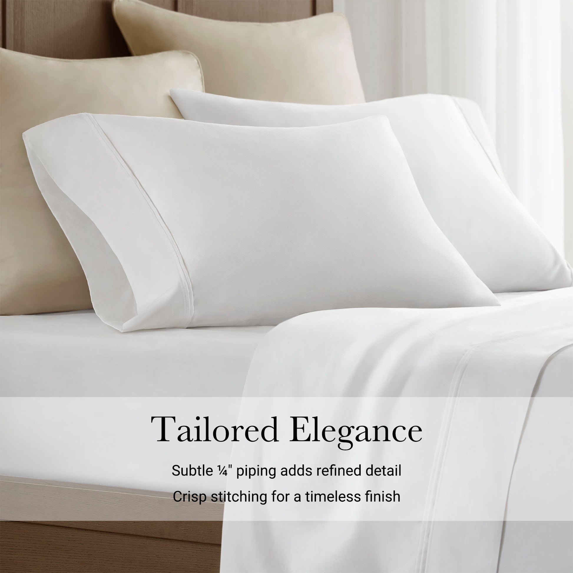 California King Sateen Sheet Set - White
