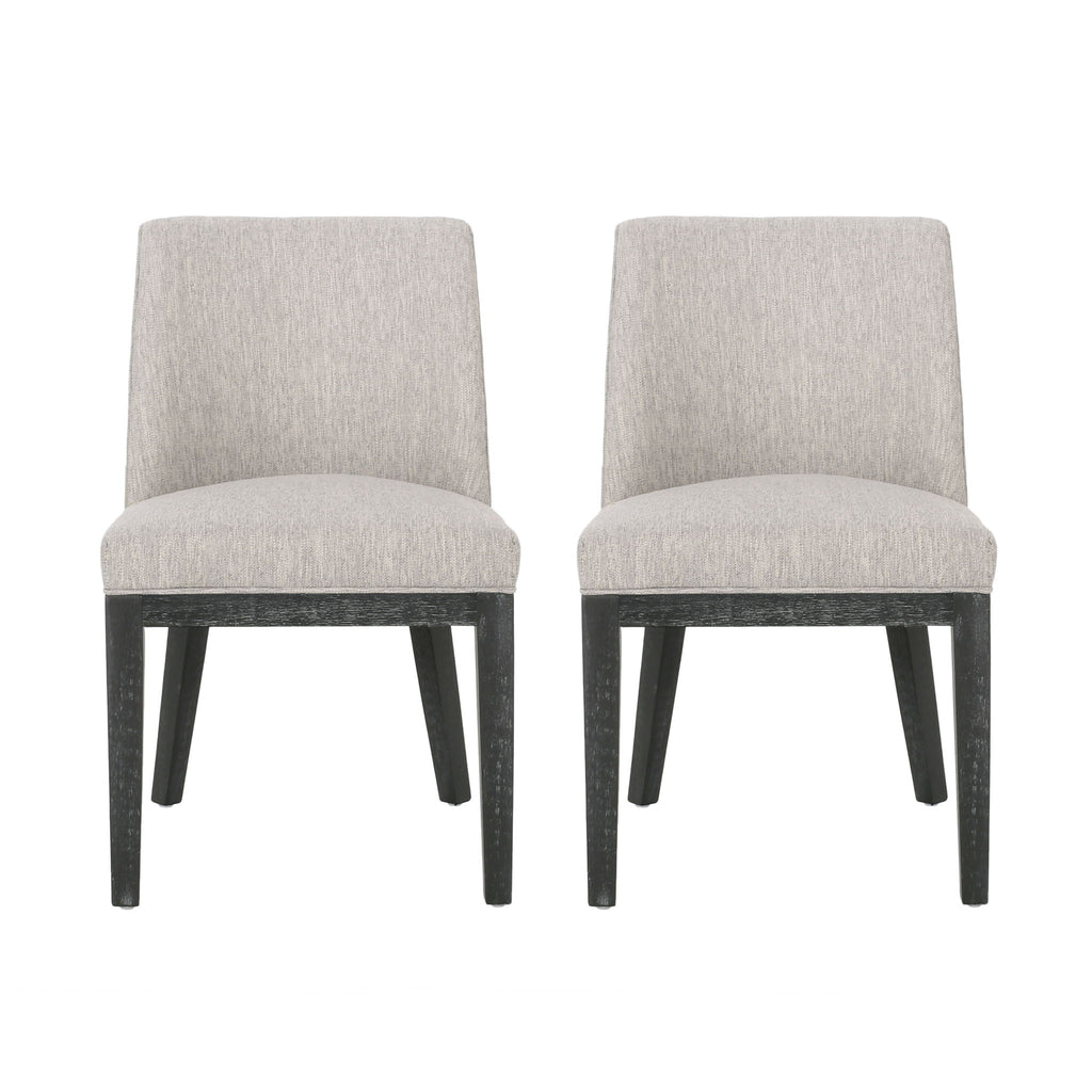 Modern Dining Chair With Durable Fabric Upholstery And Sturdy Wooden Frame (Set of 2)