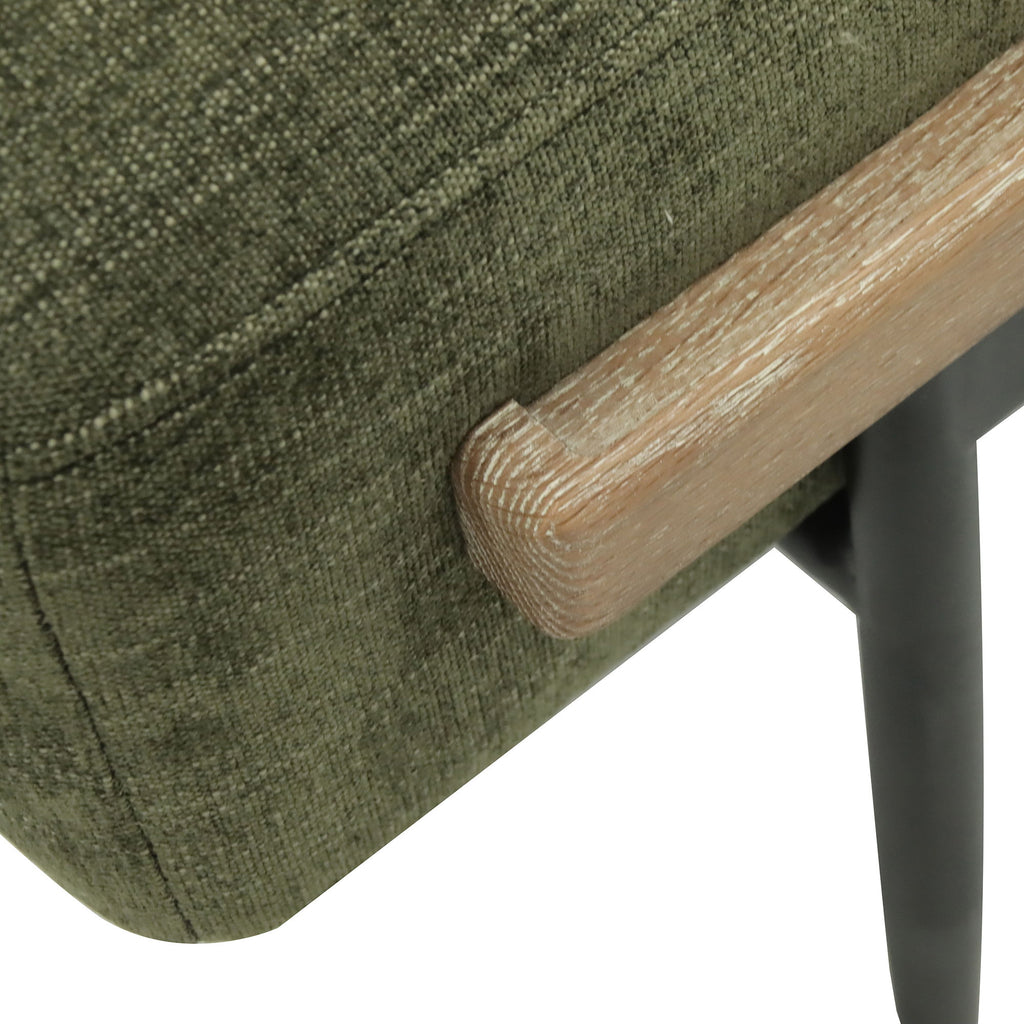 Perry - Cocktail Ottoman With Slide Tray - Green
