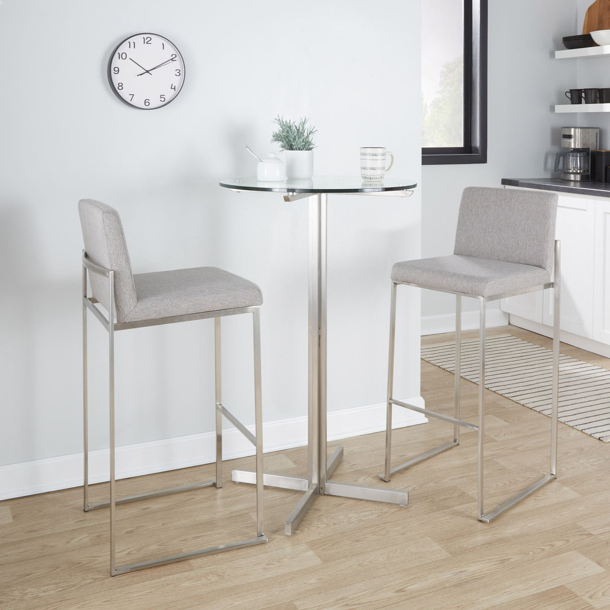 Fuji - Contemporary And Modern Elegance High Back Barstool