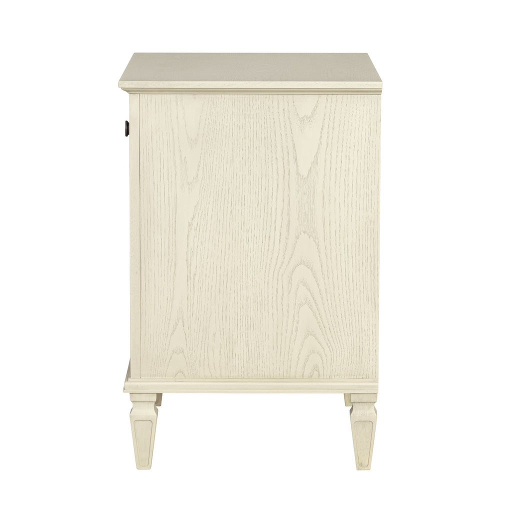Victoria - One-Drawer Nightstand With Shelf - Antique Cream