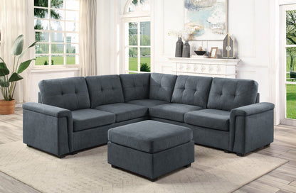 Isla - Fabric Sectional Sofa With Ottoman