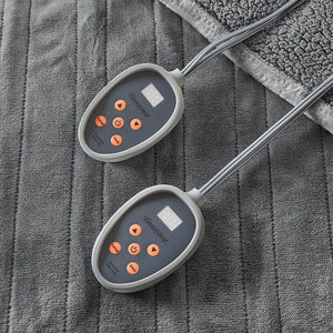 Heated Microlight to Berber - Blanket - Gray