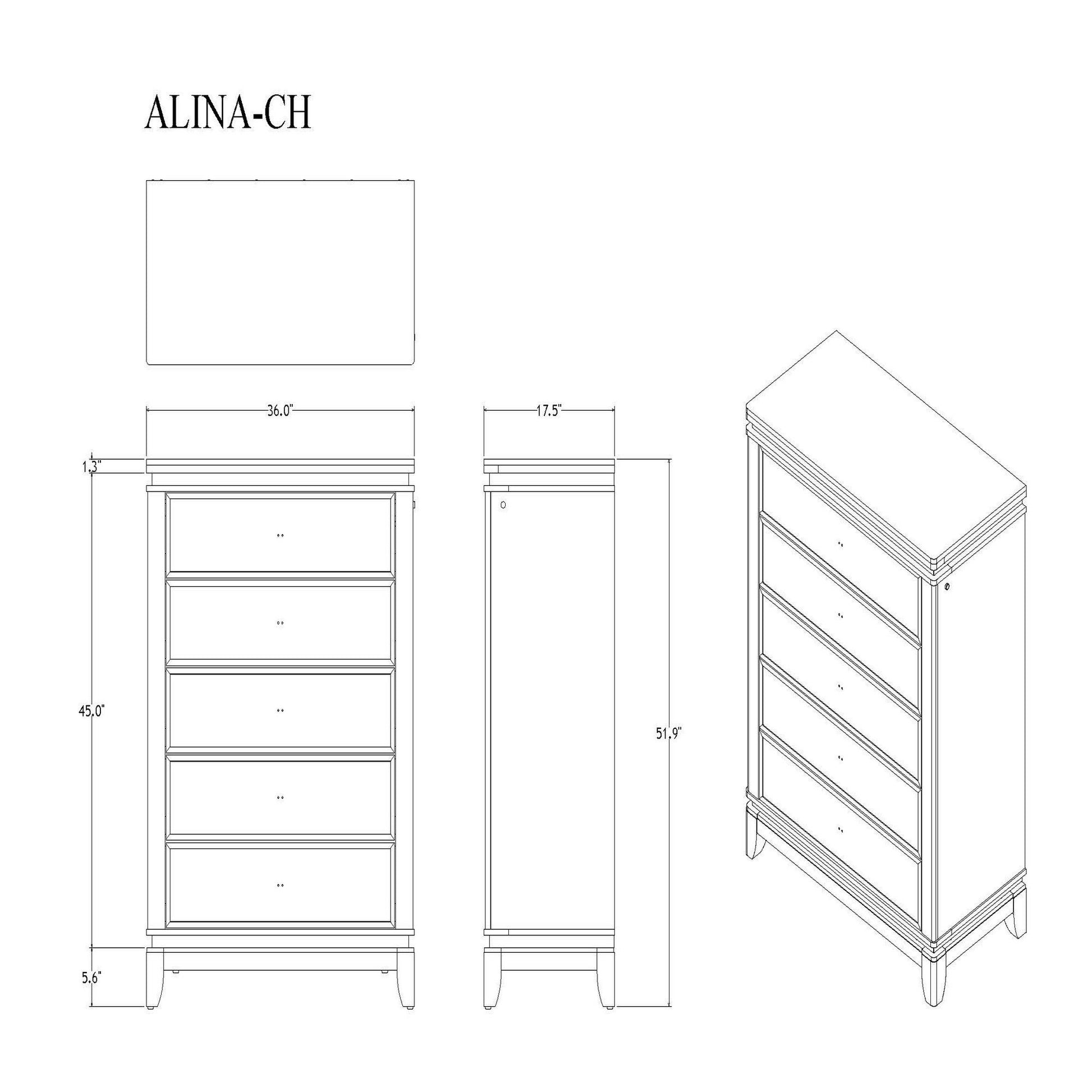 Adalid - Chest With LED Lighting - White