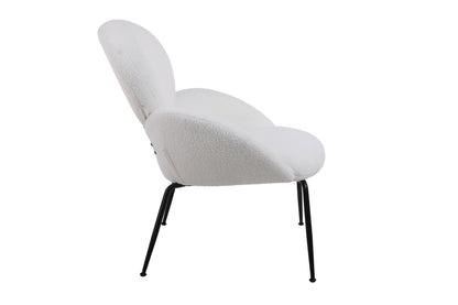 Modern Sherpa Chairs Accent Armchairs For Living Dining Room, Upholstered Chairs With Metal Legs, Comfy And Soft Chairs For Bedroom, Cute Vanity Chairs