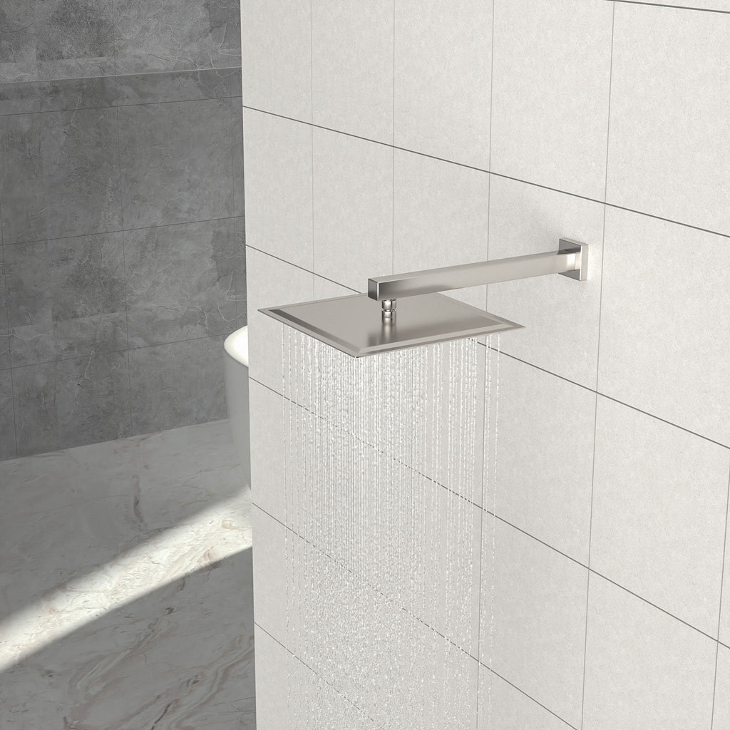 Ultra Thin Square Rainfall Shower Head Stainless Steel, Wall Or Ceiling Mount
