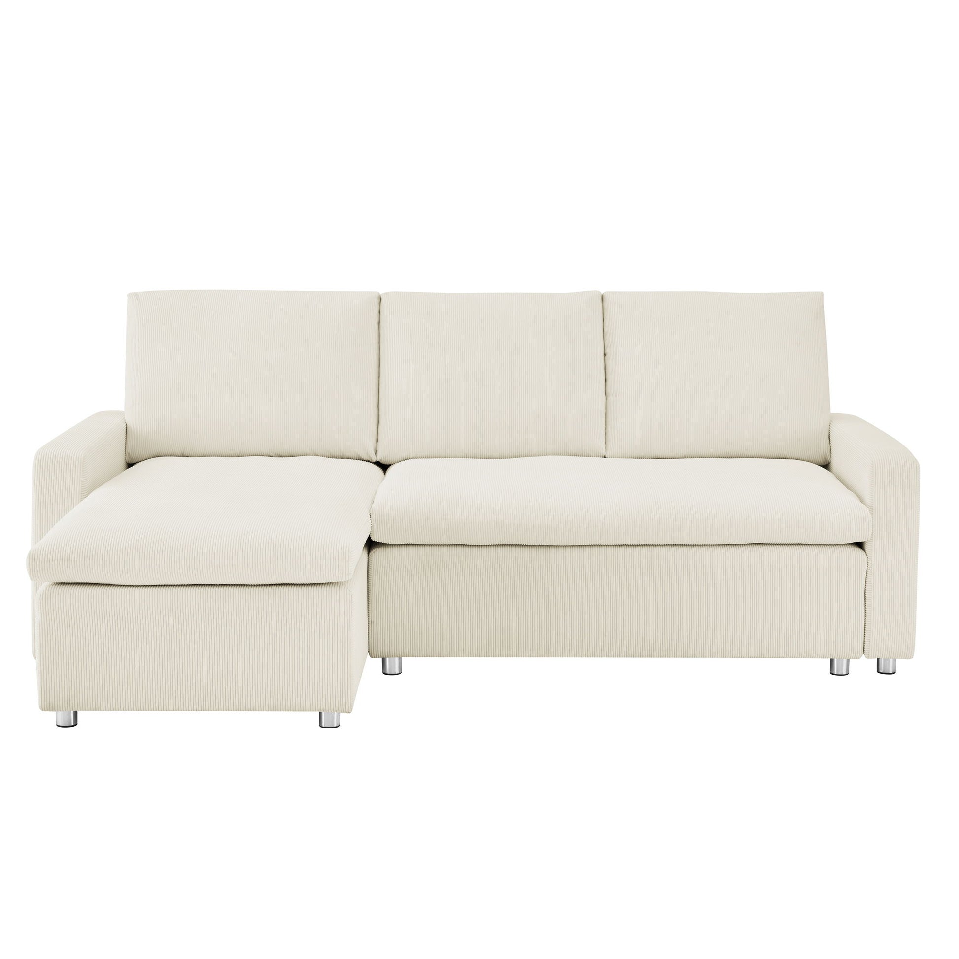 Convertible L Shaped Sleeper Sofa Bed With Reversible Chaise And Storage