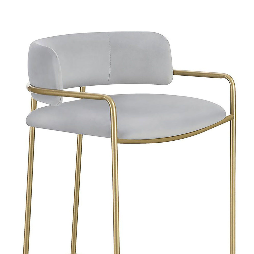 Allemonde - Low Back Stool - Gray