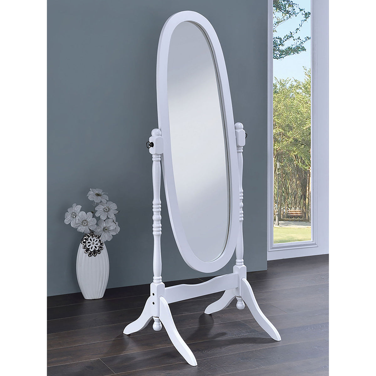 Dunne - Cheval Mirror With Oval Frame