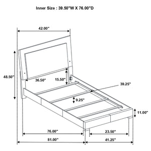 Dulcey - Bedroom Set & LED