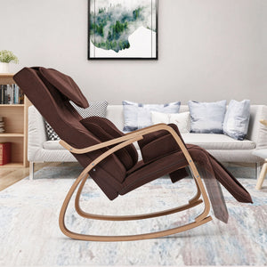 Full Massage Function Air Pressure Comfortable Relax Rocking Chair, Lounge Chair Relax Chair With Cushion - Brown