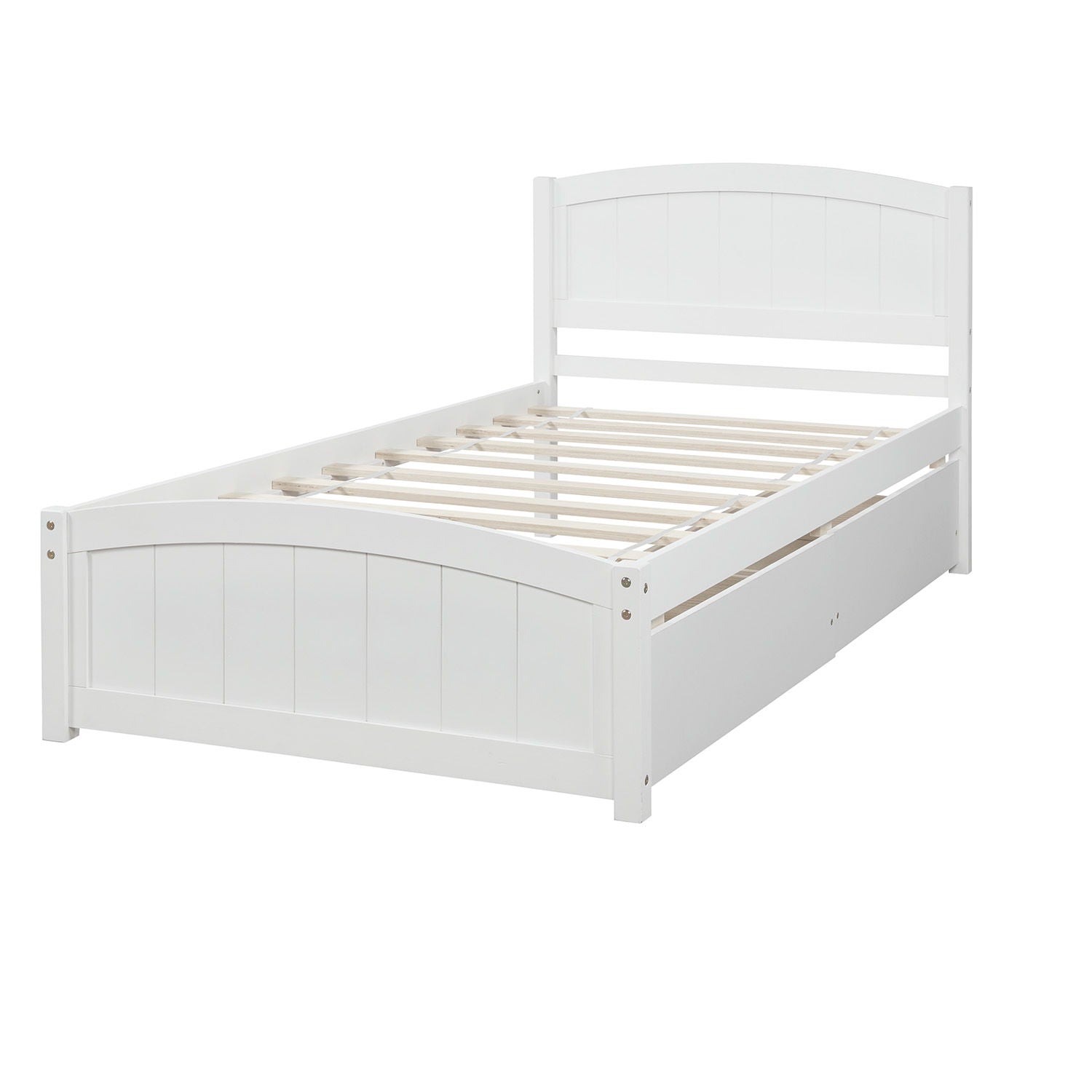 Platform Bed & Headboard, Footboard And Wood Slat Support