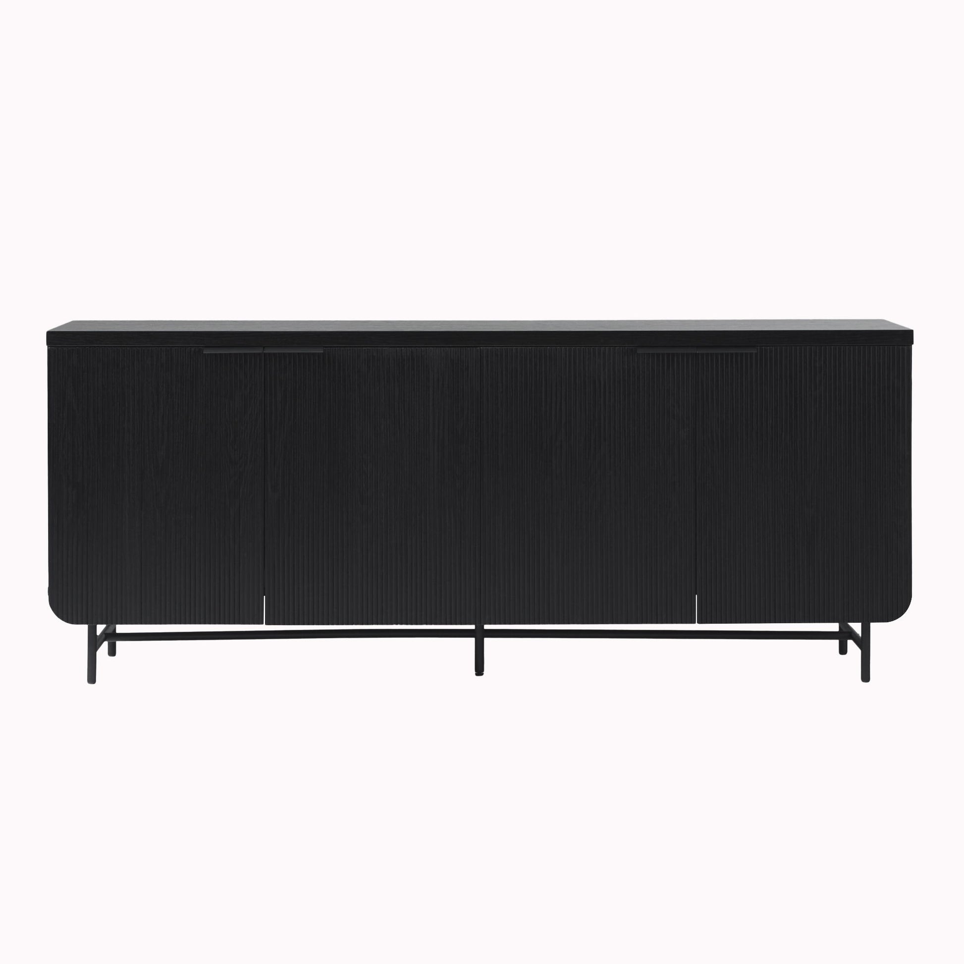 Scandi - Fluted Door Sideboard - Black
