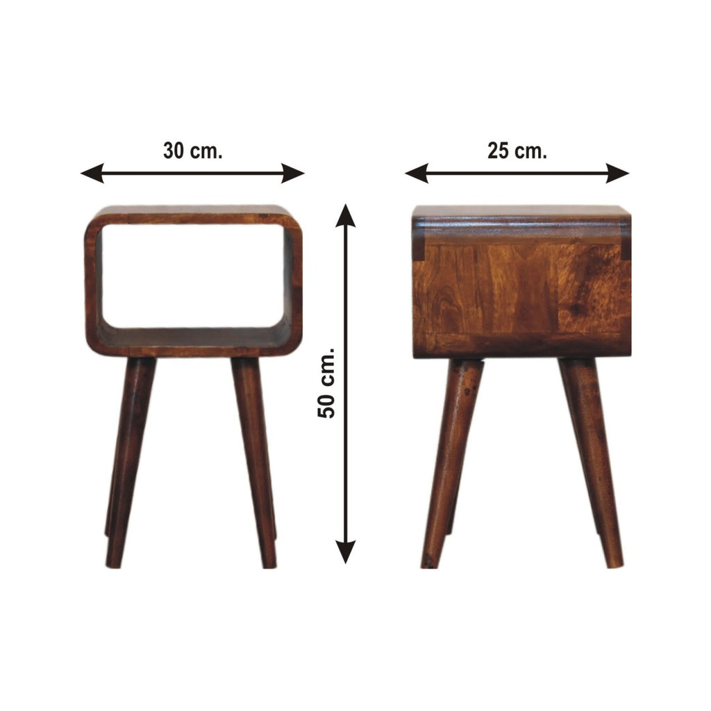 Minimalist Open Curved Nightstand