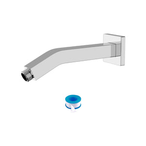 Elegant 6" Shower Arm With Flange, Stainless Steel Construction For Rain Shower Heads - Chrome