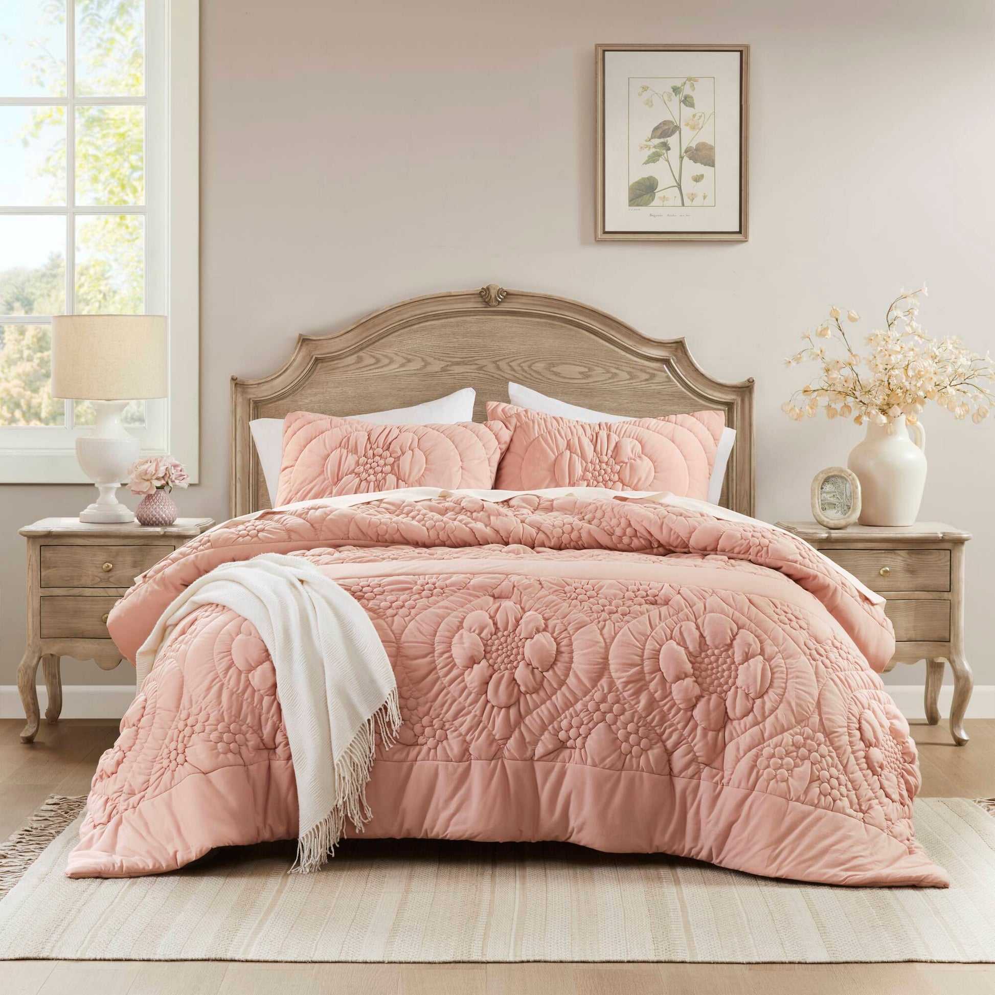 Elise - Twin Comforter Set - Pink