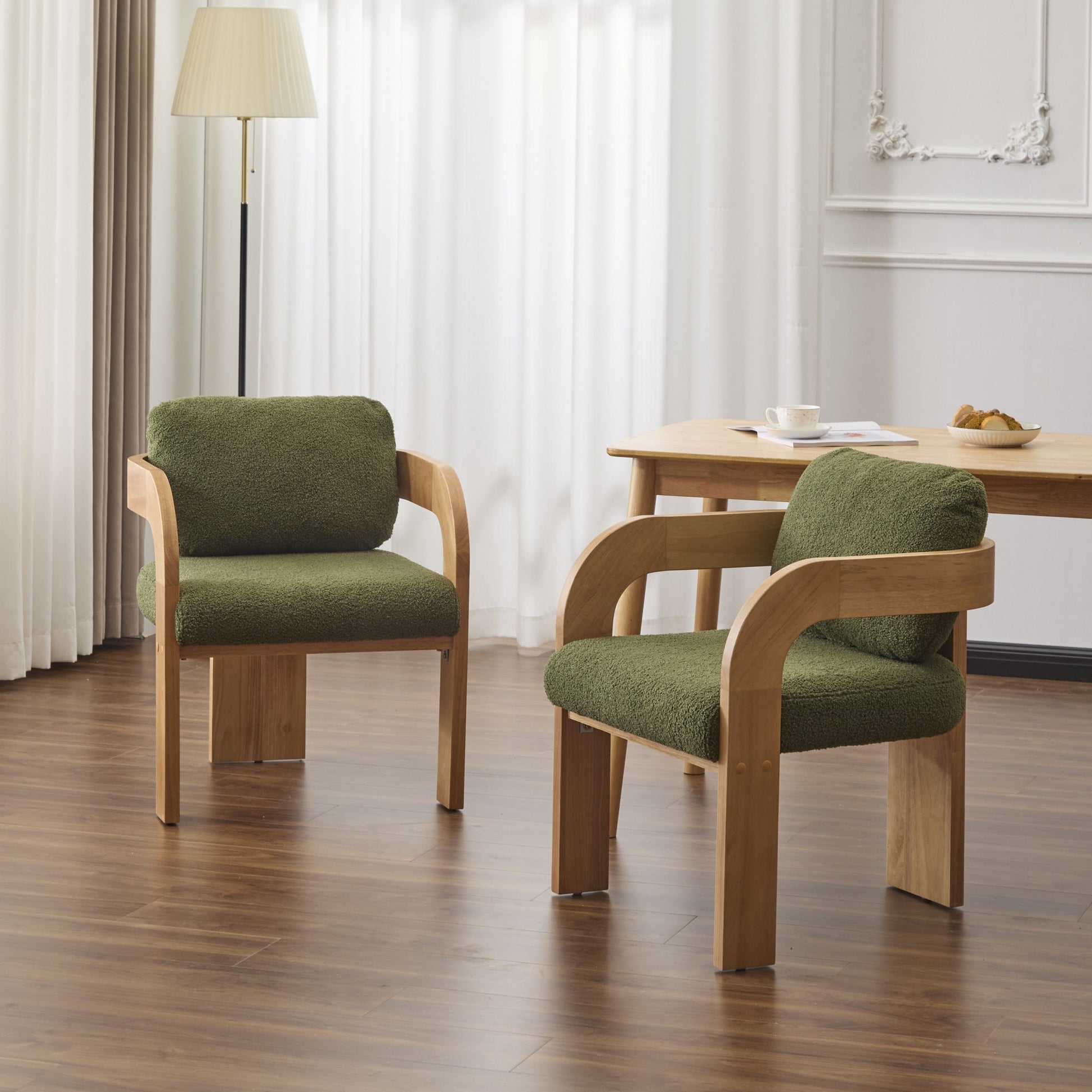 2 Pack Dining Chairs With Pillow Back