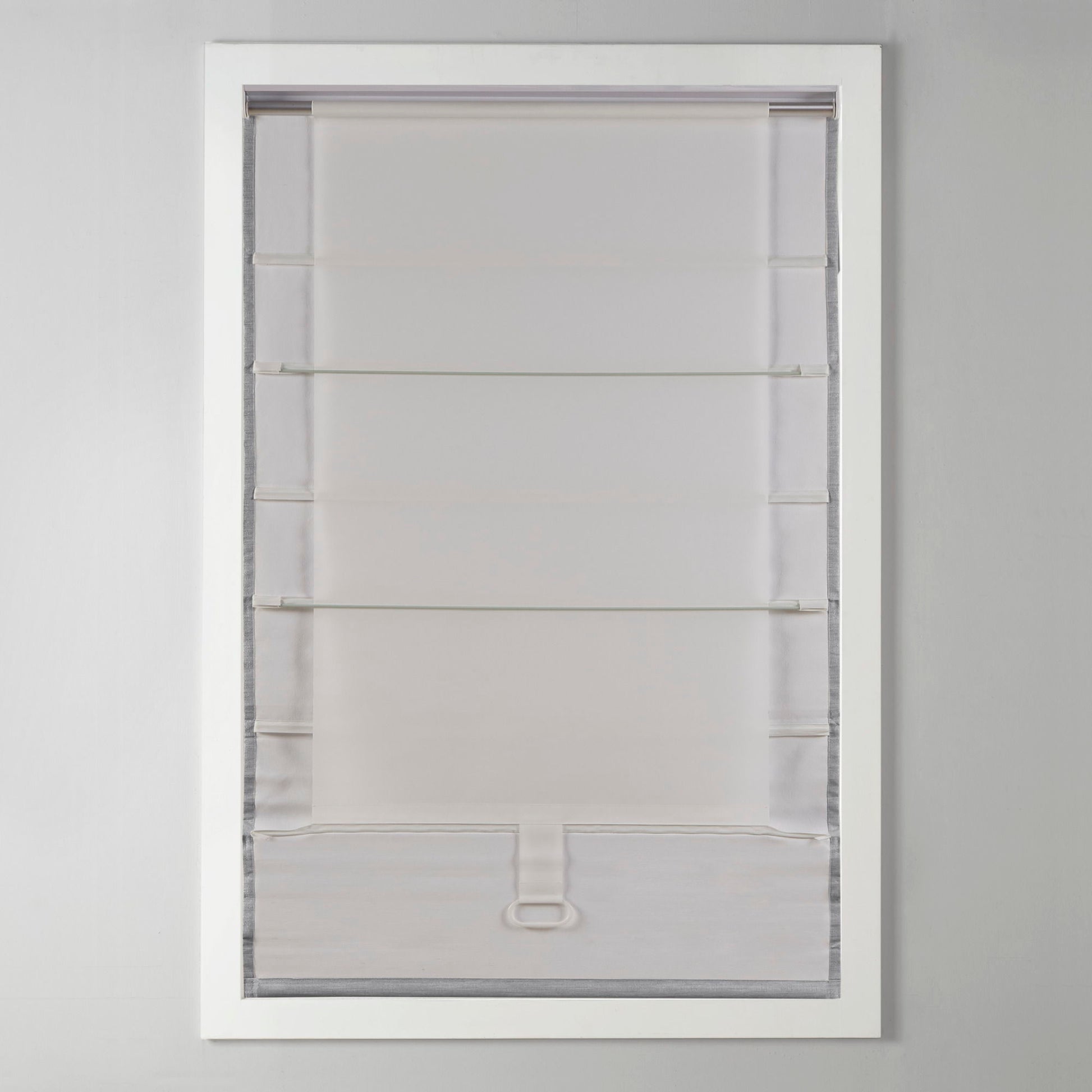 Galen - 35" Basketweave Room Darkening Cordless Roman Shade - Gray