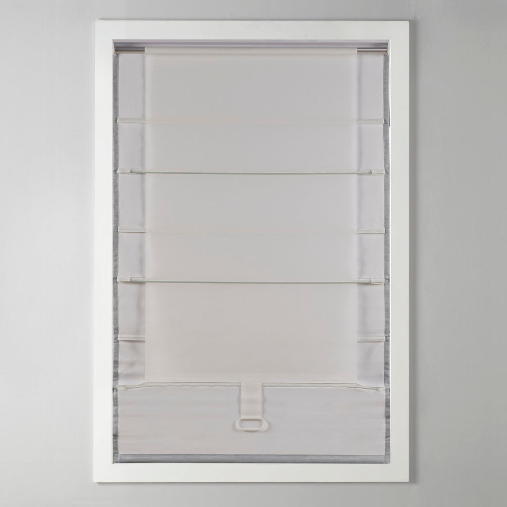 Galen - 23" Basketweave Room Darkening Cordless Roman Shade - Gray