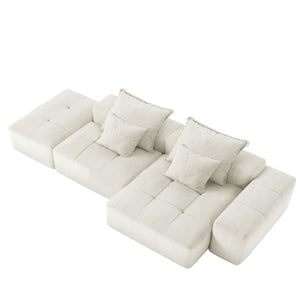 Modern Oversized Diy Combination Modular Sectional Sofa With Pillows