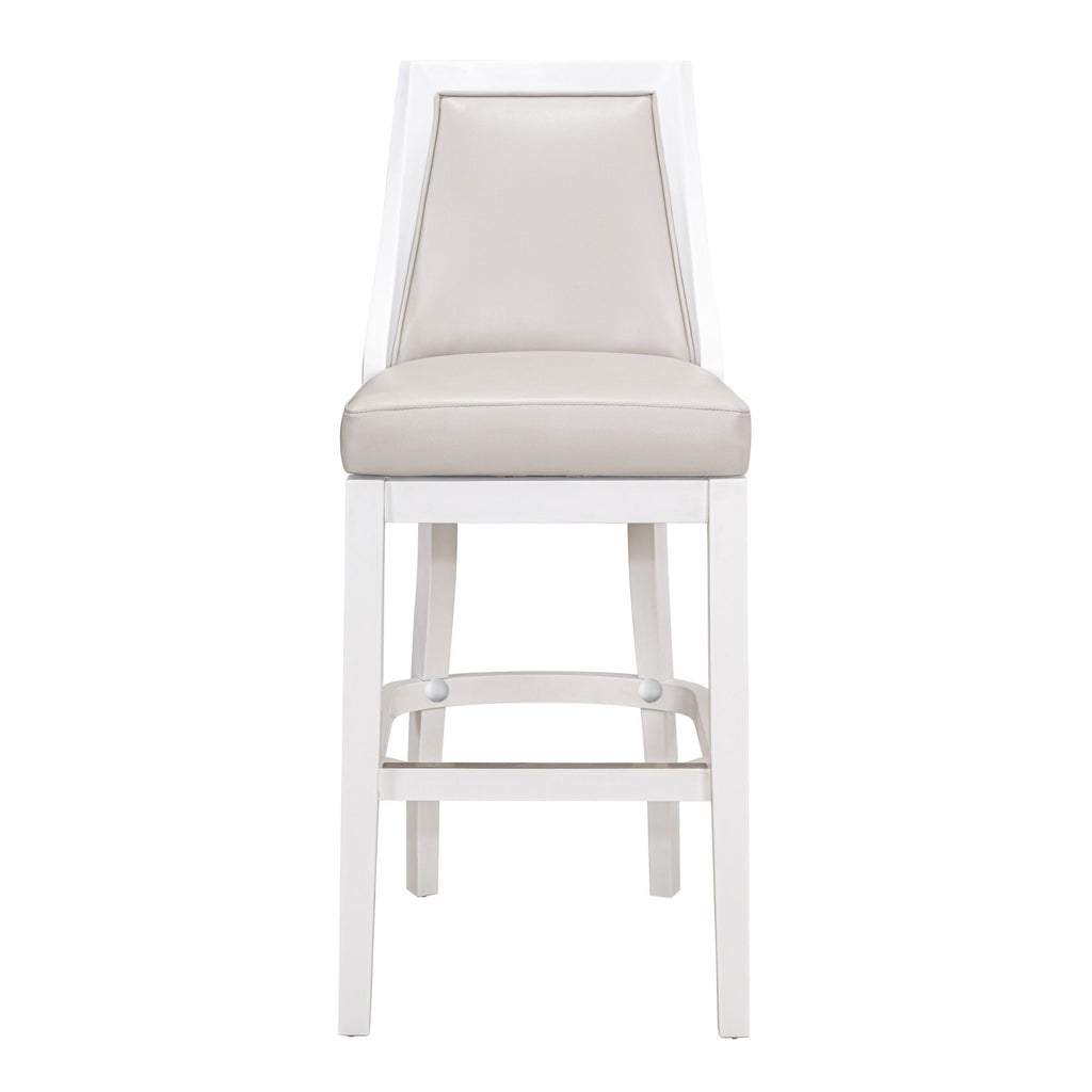 Modern Swivel Stool With Tall Back