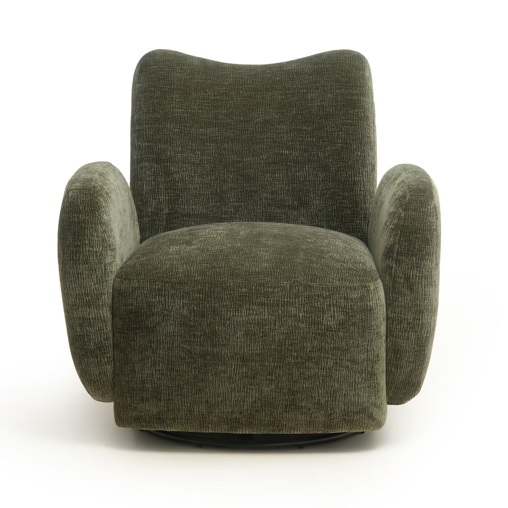 360° Swivel Accent Chair For Living Room - Olive Green