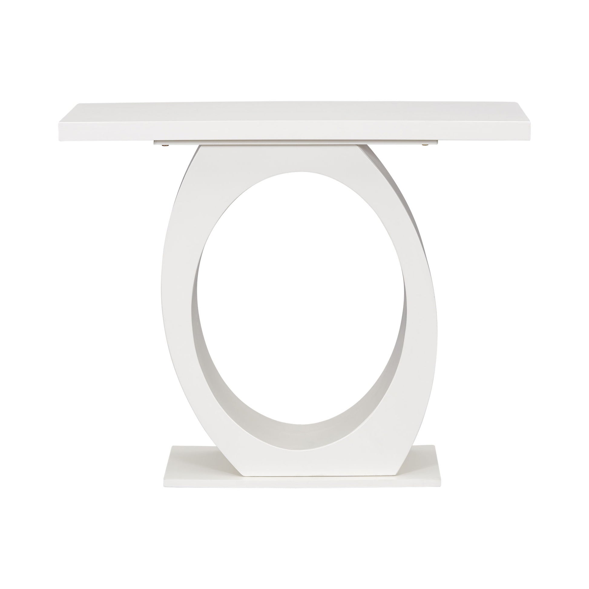 Console Table With Oval Base And Reinforced Bottom Plate