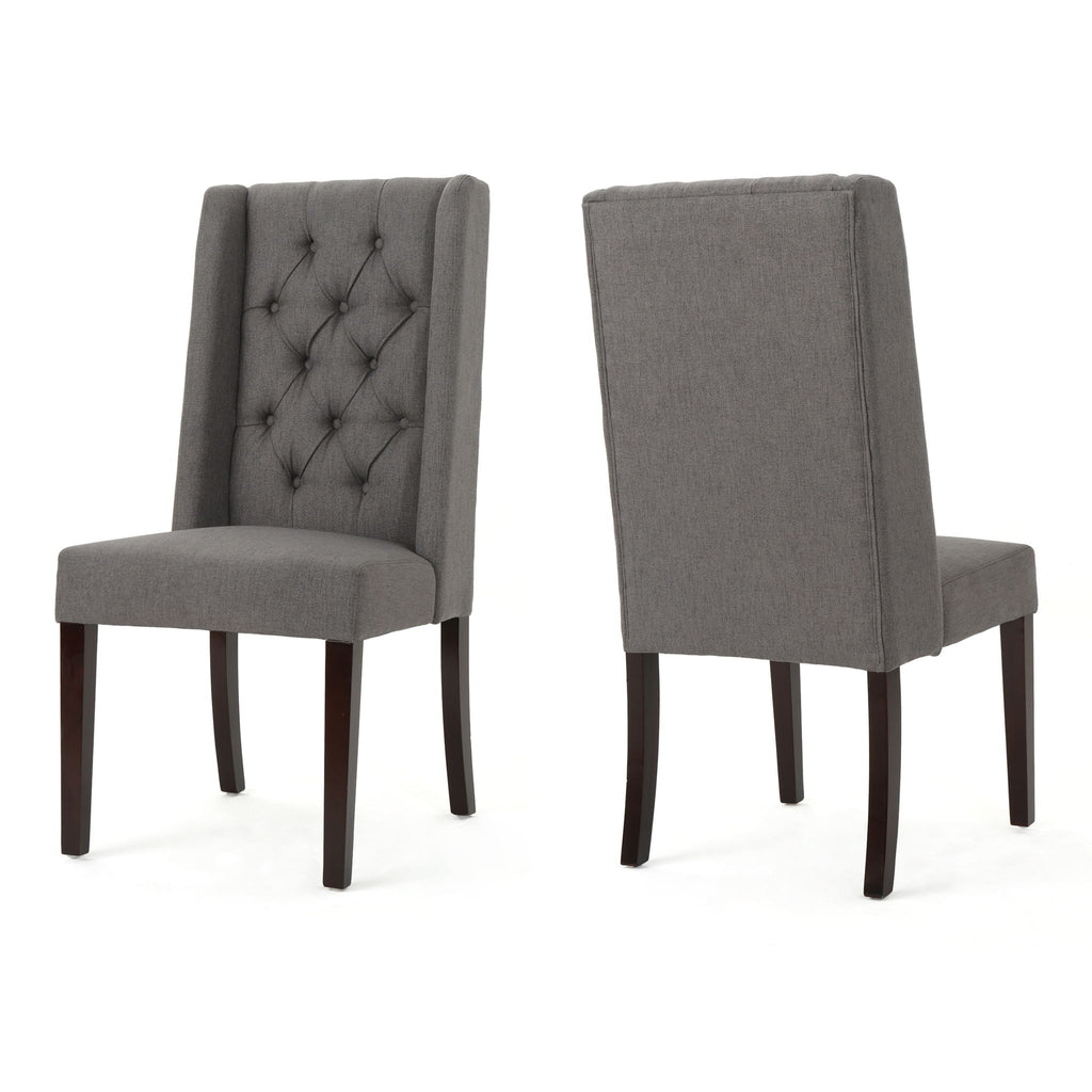 Sophisticated Tufted Dining Chair With High Back Design