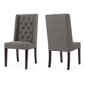 Sophisticated Tufted Dining Chair With High Back Design