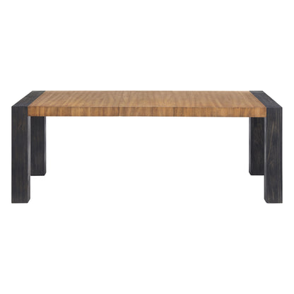 Breckenridge - Dining Table With Oak Top And 1X18 Leaf - Black