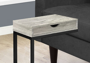Accent Table, C - Shaped Stylish Modern - Gray