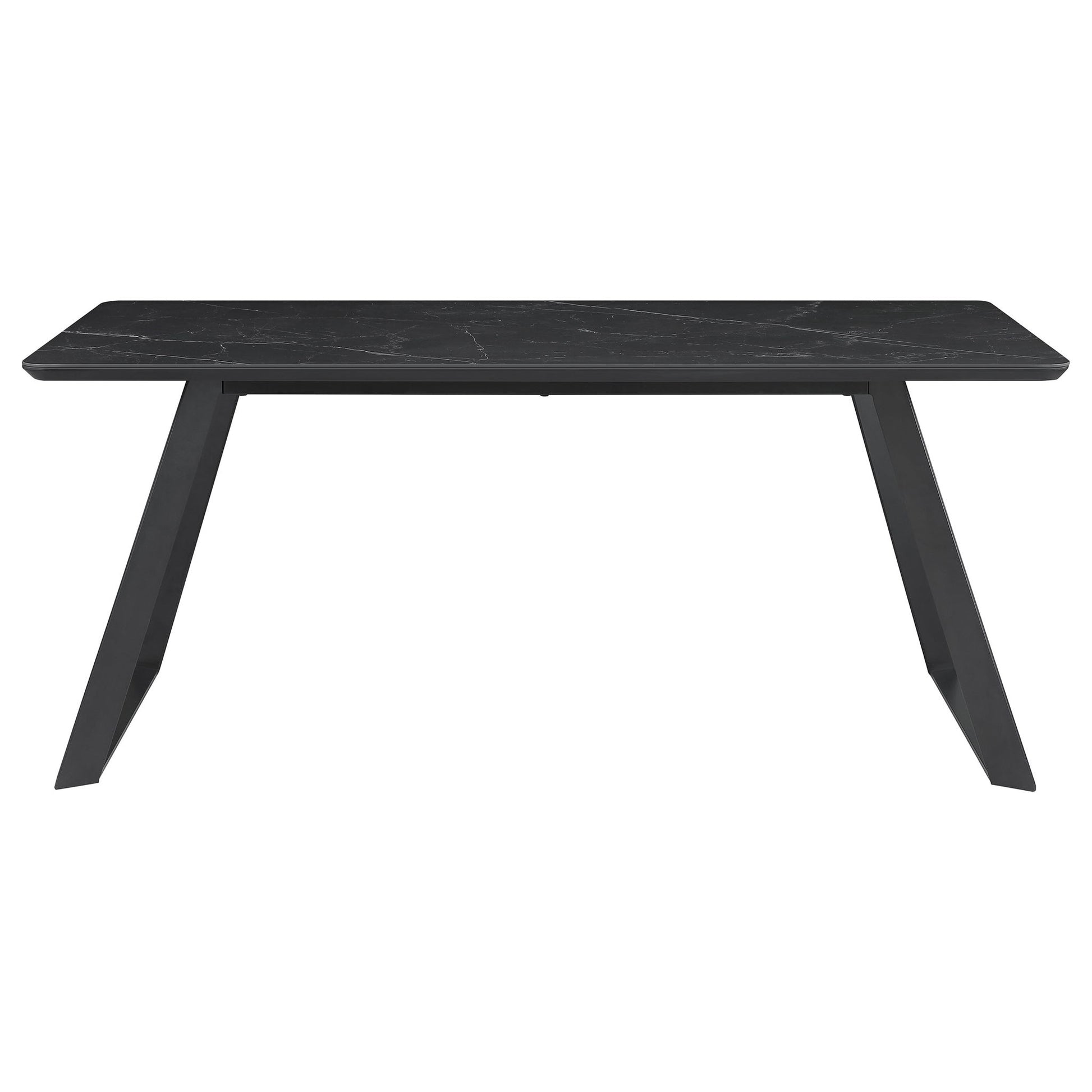 Smith - Rectangular Top Dining Table With 3 Drawers - Black