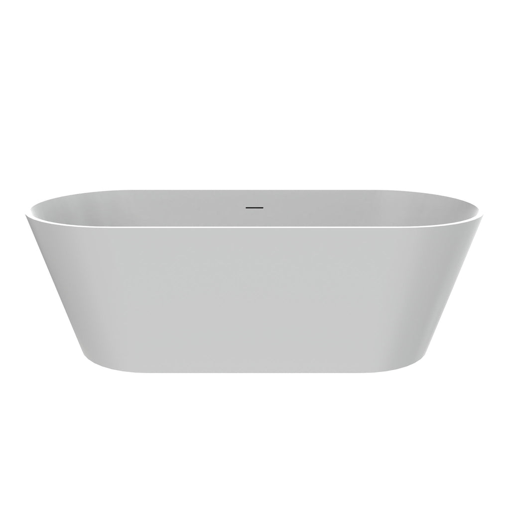 Solid Surface Freestanding Soaking Bathtub & Ergonomic Design