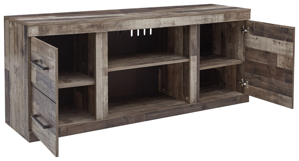 Derekson - LG TV Stand With Fireplace Option - Multi Gray