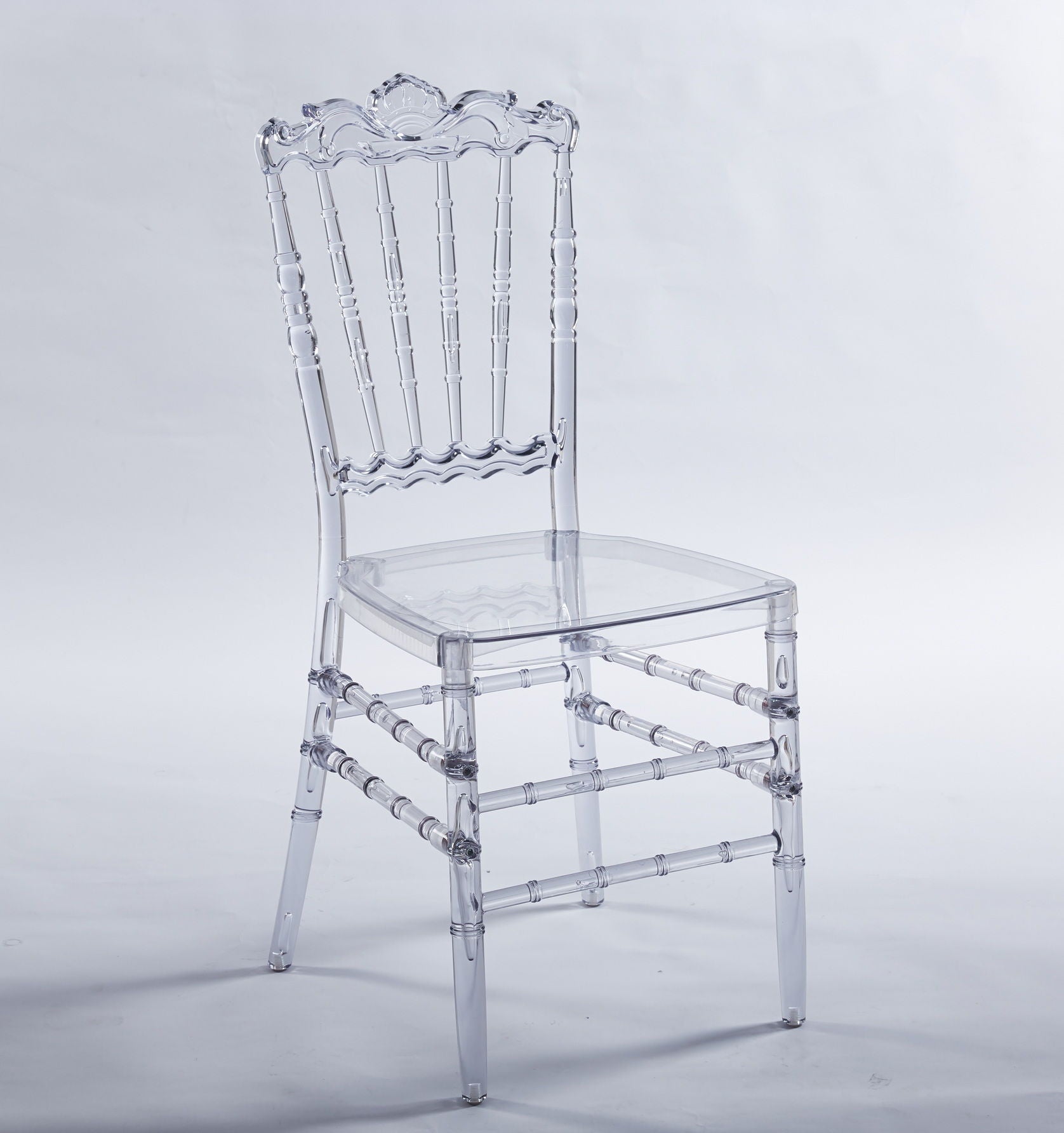 Dining Chair With Plastic Seat, Welding Chair (Set of 4) - Transparent
